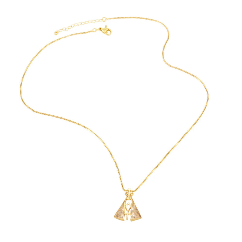 Colar Nossa Senhora Aparecida - Banhado a Ouro