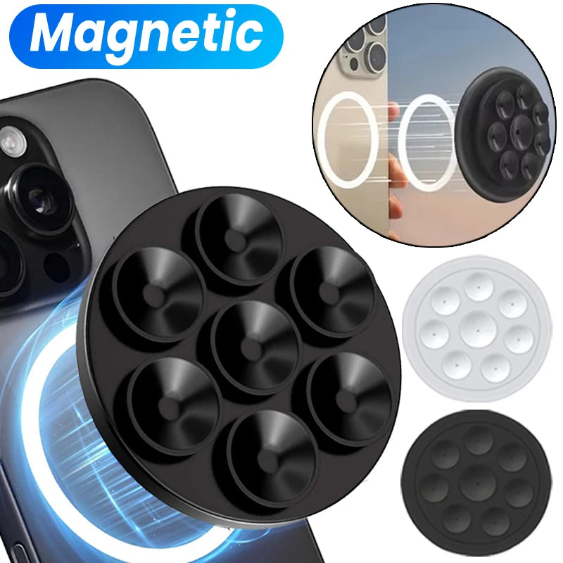 Suporte Magnético de Ventosa de Silicone - Para diversos tipos de superfícies lisas