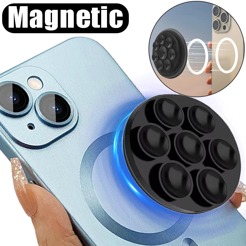 Suporte Magnético de Ventosa de Silicone - Para diversos tipos de superfícies lisas