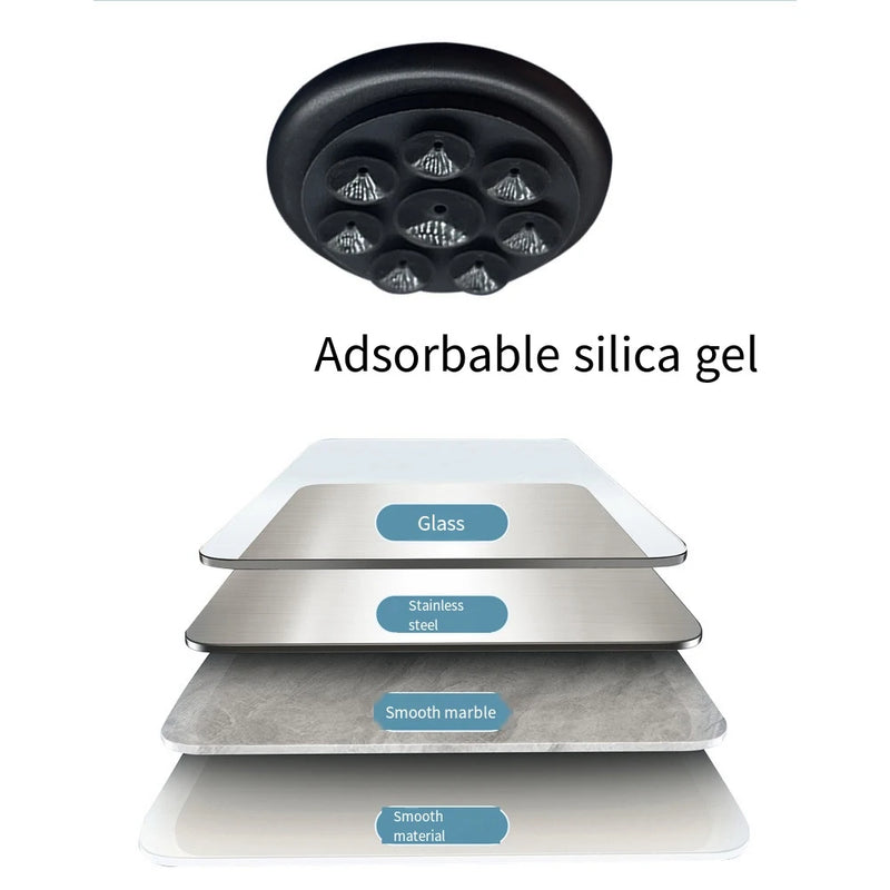 Suporte Magnético de Ventosa de Silicone - Para diversos tipos de superfícies lisas